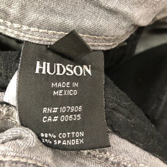 Hudson Women Collin Skinny Jeans Size 31 Gray Denim Flap M104 -13 - Picture 10 of 16